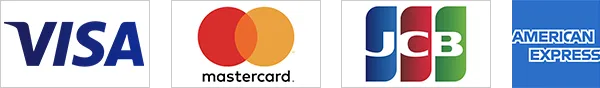 Visa, Mastercard, JCB, American Express